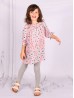 Kid's Off The Shoulder Flower Print Fashion Top